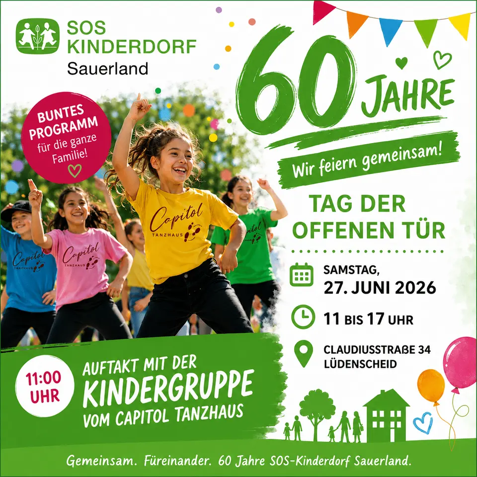 Kindertanzen beim SOS-Kinderdorf-Fest
