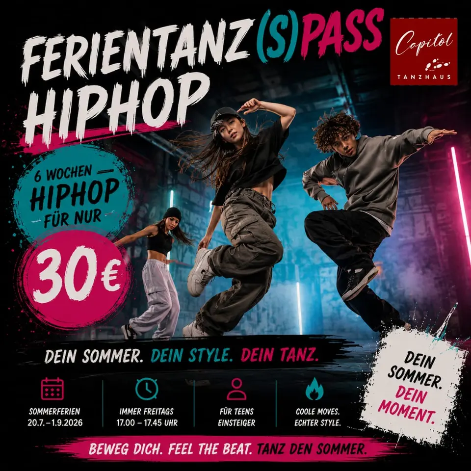 Ferientanz(s)pass HipHop – Sommerferien 2026