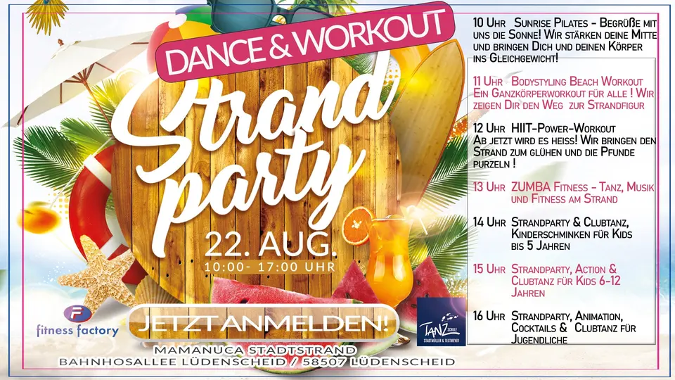 Dance & Fitness am Lüdenscheider Strand.