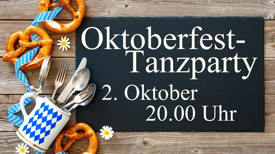 Oktoberfest-Tanzparty am 2. Oktober um 20.00 Uhr