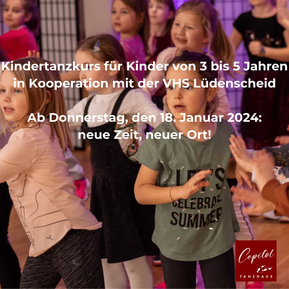 Änderungen beim Donnerstags-Kindertanzkurs (3-5 Jahre)