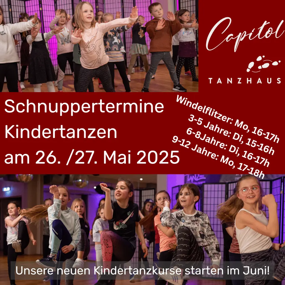 Kindertanzen-Schnuppertermine am 26./27. Mai!