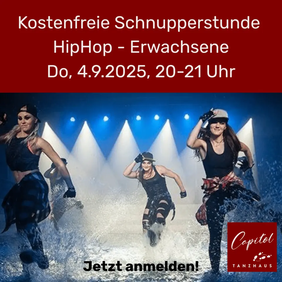 HipHop-Schnupperstunde – Do, 4.9., 20 Uhr