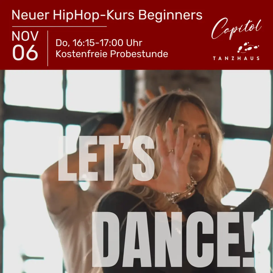 HipHop-Kurs Beginners startet – Do 6.11.