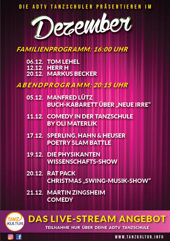 Kultur-Stream-Programm im Dezember