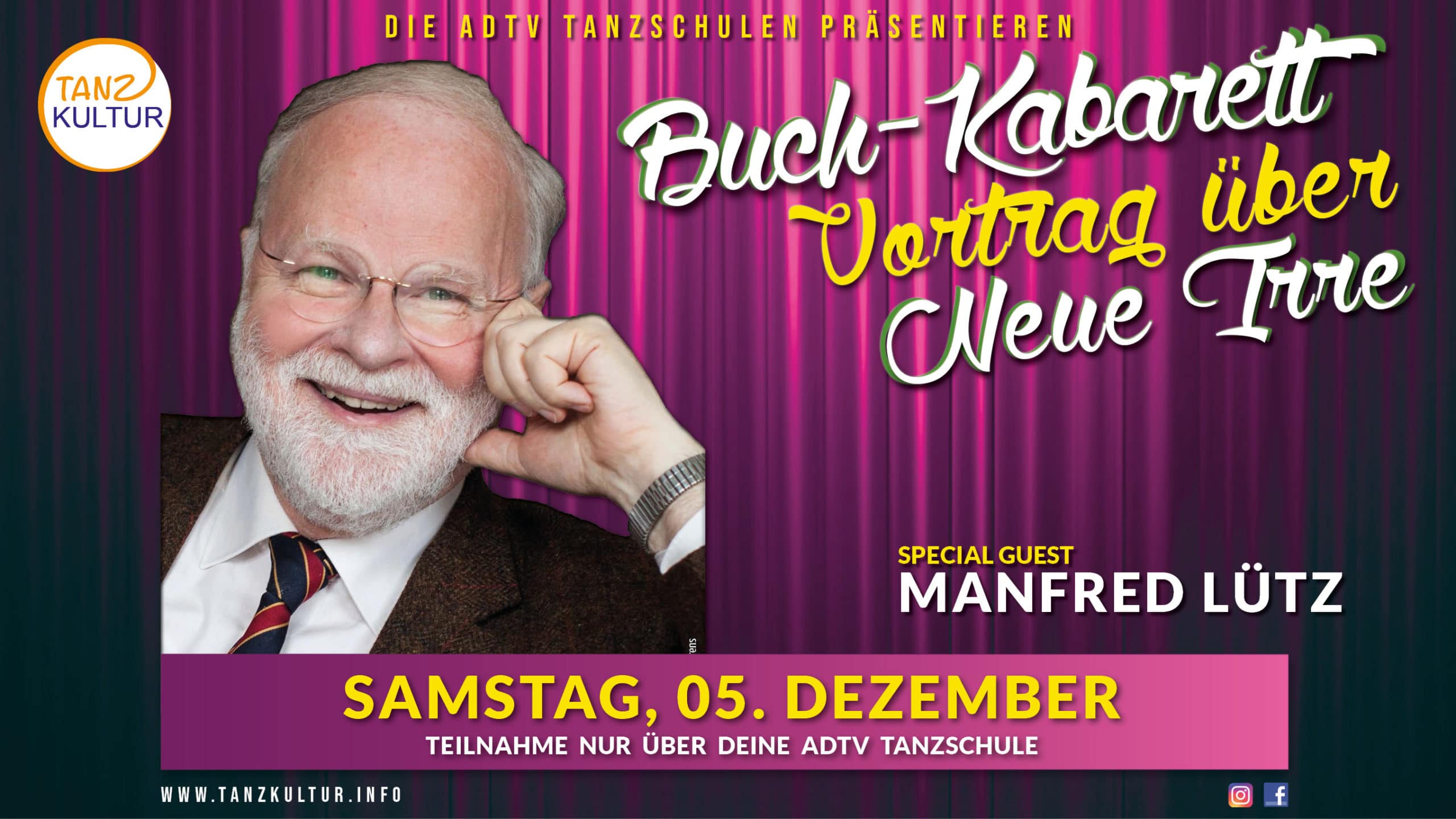 Manfred Lütz heute Sa., 5.12. 20:15 Uhr im Tanzschul-Stream