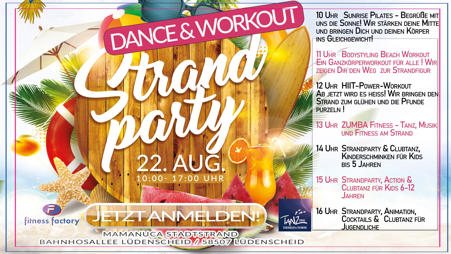 Dance & Fitness am Lüdenscheider Strand.